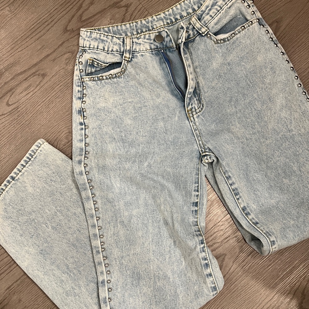 Studded Light Wash Jeans